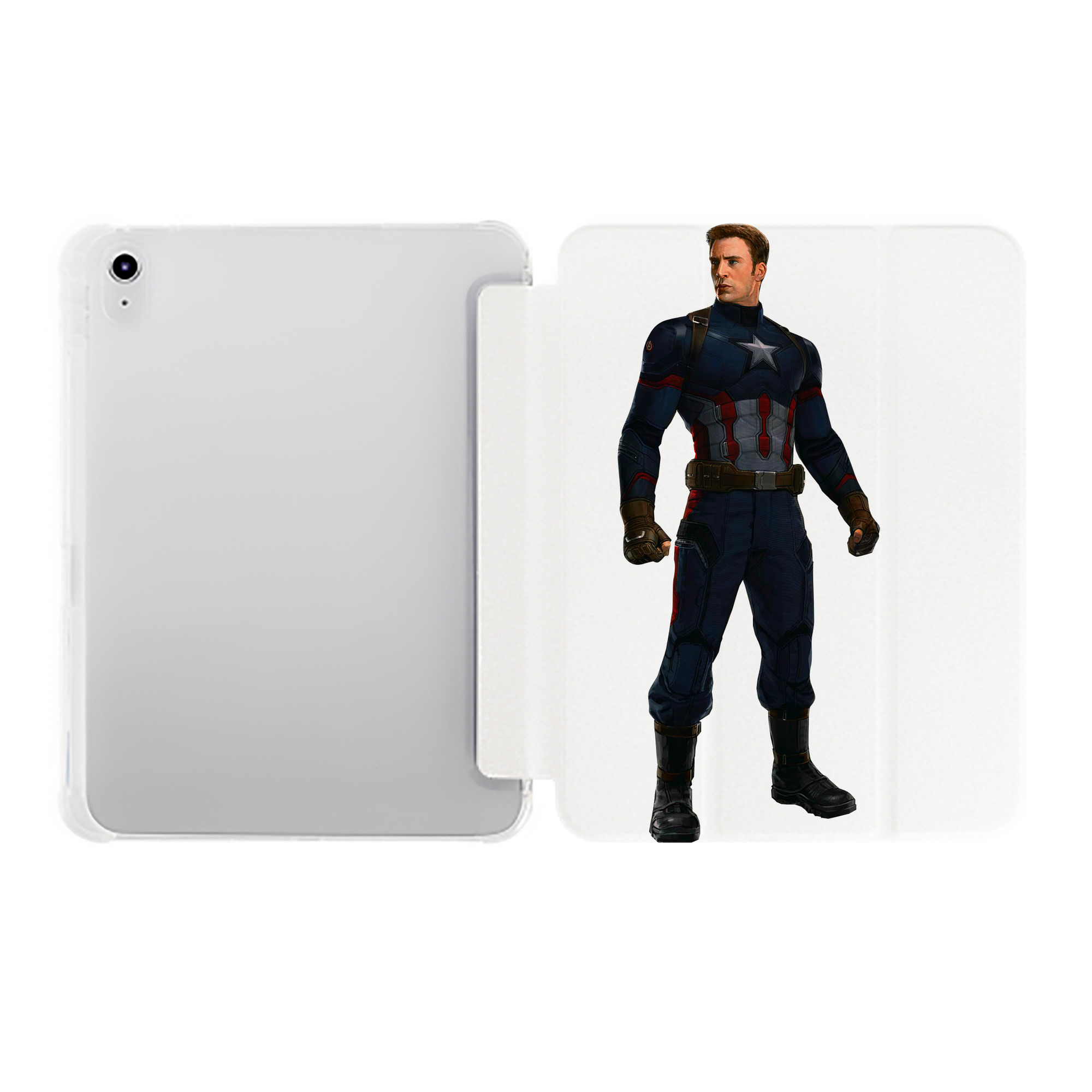 （画像用） アベンジャーズ The Avengers IPad ケース ペン収納付き 三つ折りスタンド PUレザー×シリコン 対応機種9.5/10.5/10.9インチ